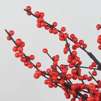 

Flower Pulp Artificial Holly Fruit Branch Flower Chinese-Style Soft Outfit Flower Decoration D