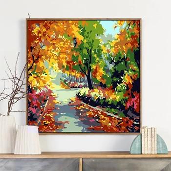 

Digital Painting Art Digital Painting Mangrove Country Road View Living Room Modern Romantic Jungle Digital Oil Painting