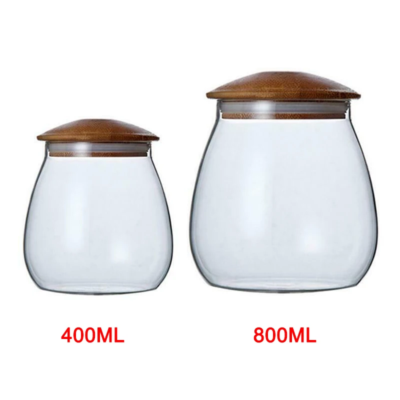 

800ml/400ml Preserve Jars Glass Bottle Food Airtight Kitchen Accessories Storage Containers KK55
