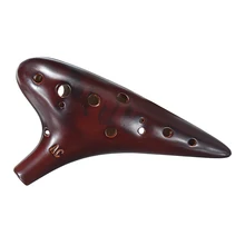 12 отверстий среднего класса C Копченый керамический флейта окарина сгорания подводная лодка стиль музыкальный инструмент музыка Начинающий обучение Олово окарина