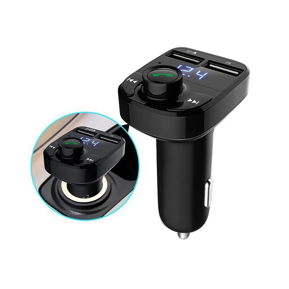 Bluetooth 5,0 ЖК MP3-плеер fm-передатчик беспроводной аудио приемник автомобильный mp3-плеер 3.1A двойной USB быстрое зарядное устройство 91030