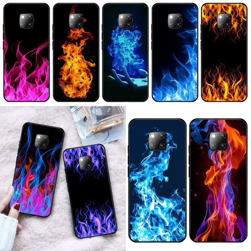 Fashion Flame patrón DIY Painted Bling Phone Case For Huawei Mate 9 20X 10 30 20Pro 20Lite NOVA 3I 3E 4 5 5I PRO | Мобильные