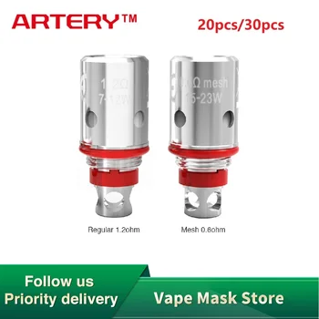 

20pcs/30pcs Original Artery PAL II Coil with Mesh 0.6ohm / Optimized 1.0ohm for Artery PAL 2 Pod Kit PAL 2 Replacement Coil