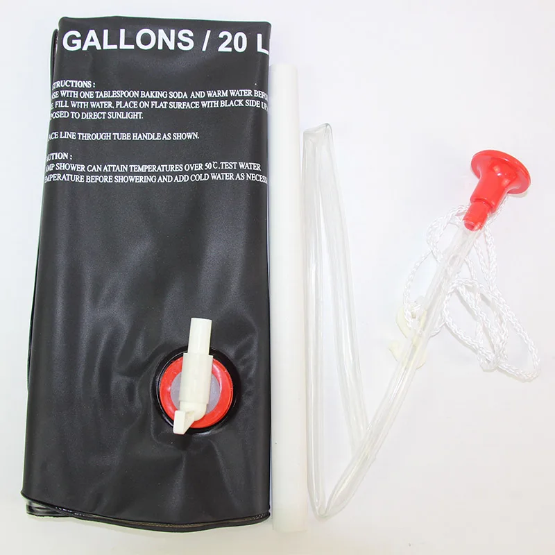 PVC 20L Water Bag Foldable Solar Energy Heated Shower Hydration Bag For Outdoor Camping Hiking Climbing Hunting Water Storage