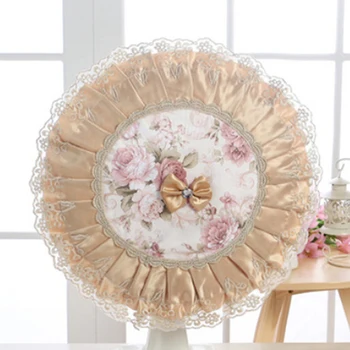 

Rustic Fashion Fabric Lace Fan Cover Electric Heating Fan Household Dust Cover Fan Cover Home Decor