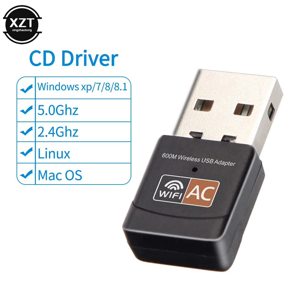 Беспроводная USB Сетевая Карта Wi-Fi Адаптер 600 Мбит/С Wi-Fi.