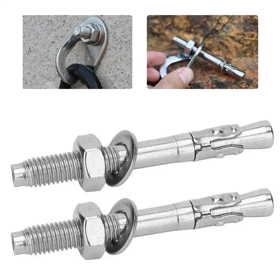 2Pcs Expansion Screw Stainless Steel Anchor Screw Expansion Bolt Piton