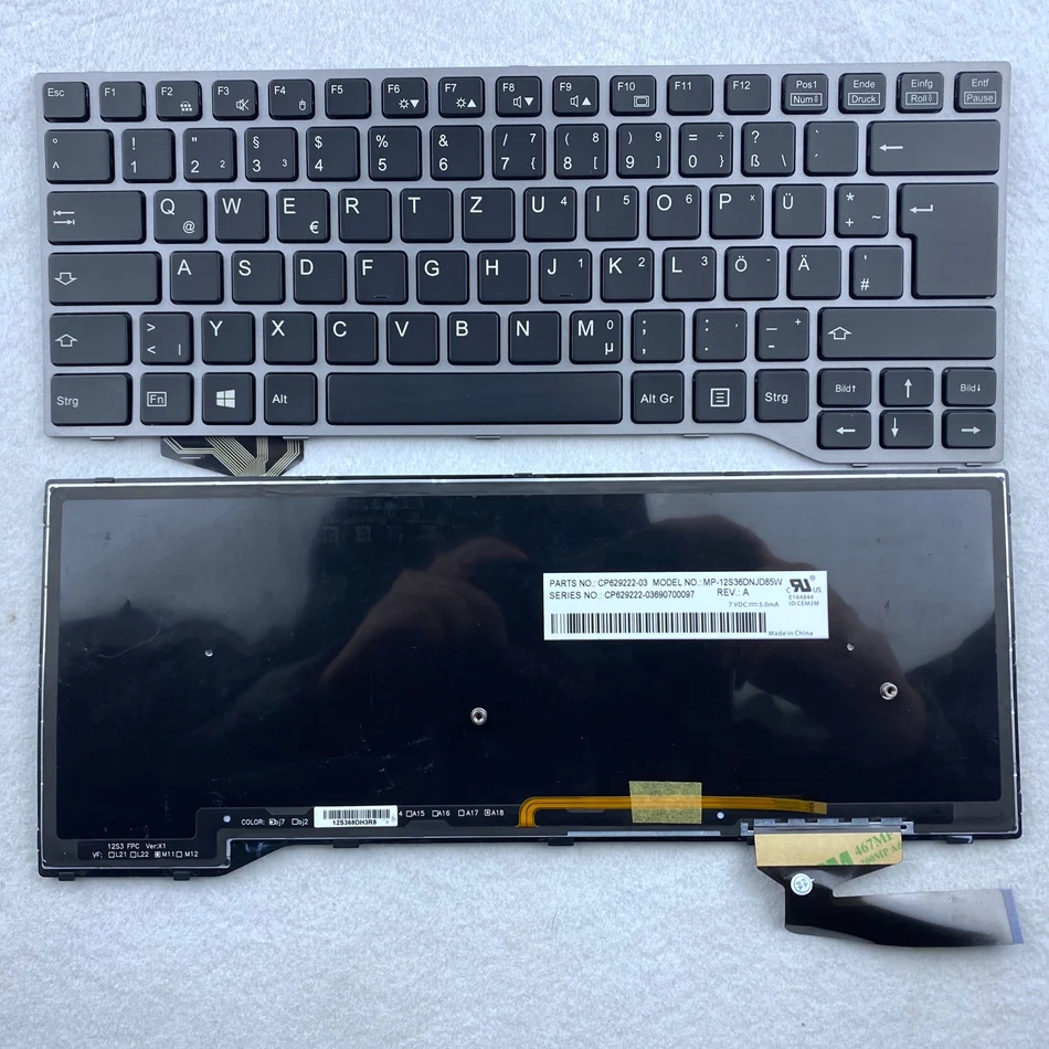 Немецкая клавиатура для ноутбука Fujitsu Lifebook E733 E734 E743 E744 U745 E546 E547 E544 E736 E746 |