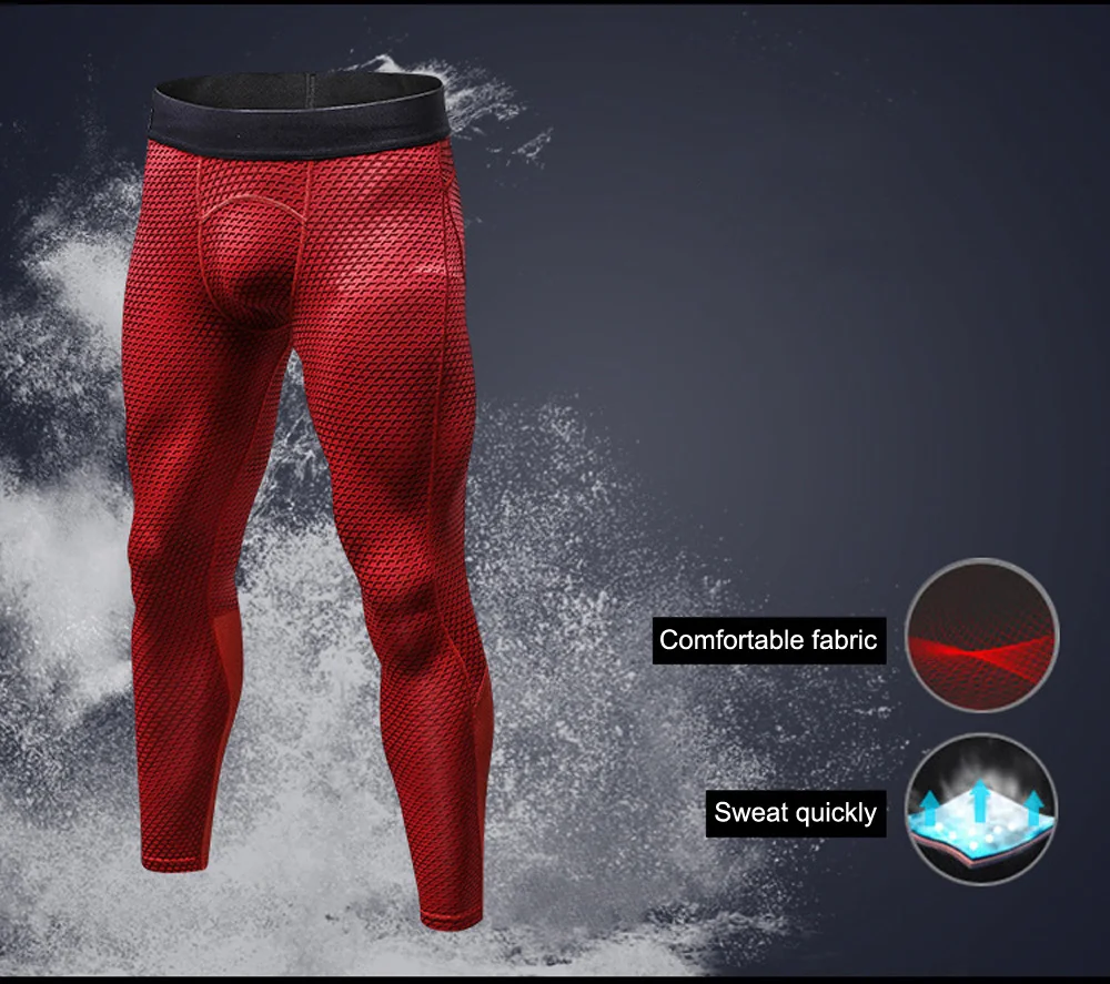 Sports Leggings Compression Pants Mens Fitness Running Tights Men's Gym Jogging Yoga Trousers Quick Dry Skinny