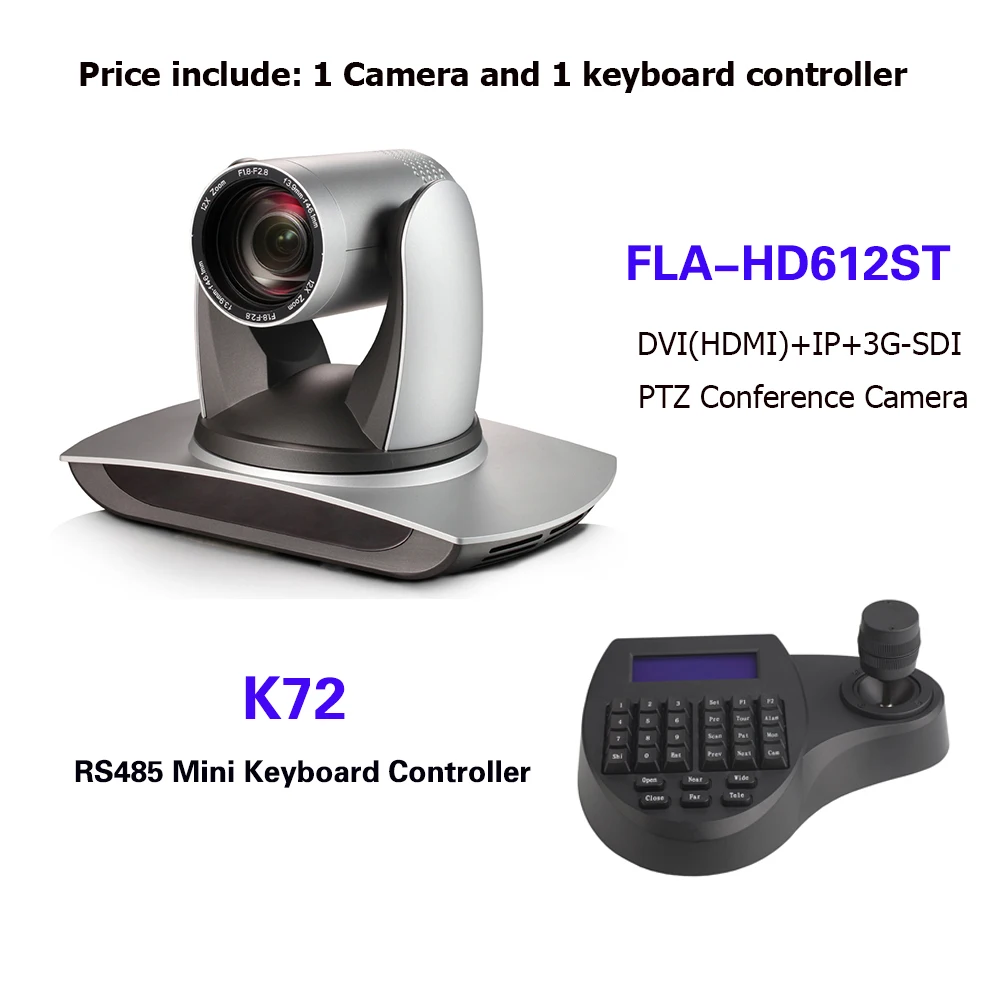 Комплект джойстика для видеоконференции 12X зум 3G SDI PTZ 1080p камера прямой трансляции видеоконференций и