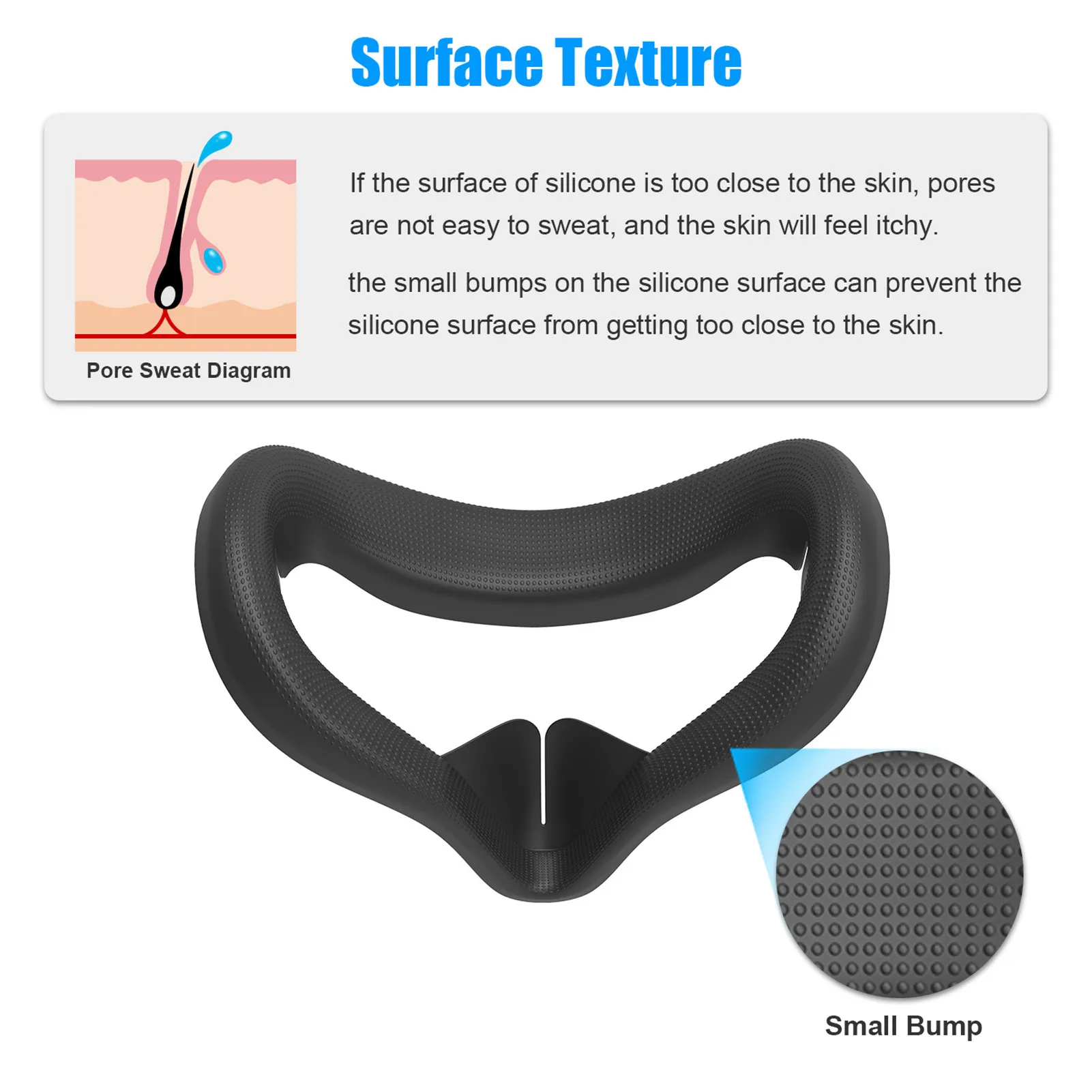 Cubierta protectora de silicona VR para cara, almohadilla facial para Oculus Quest 2, funda de cojín facial, a prueba de sudor, portátil, accesorios de silicona