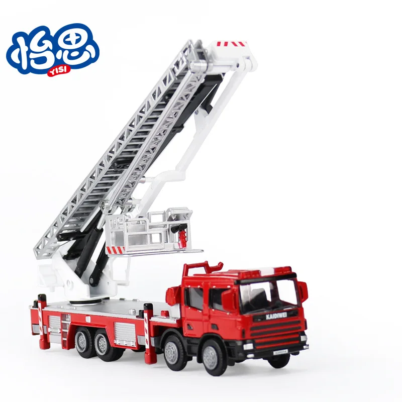 

Cadeve 1: 50 CHILDREN'S Toy Engineering Vehicle Model Climbing Firefighting Alloy Car Model