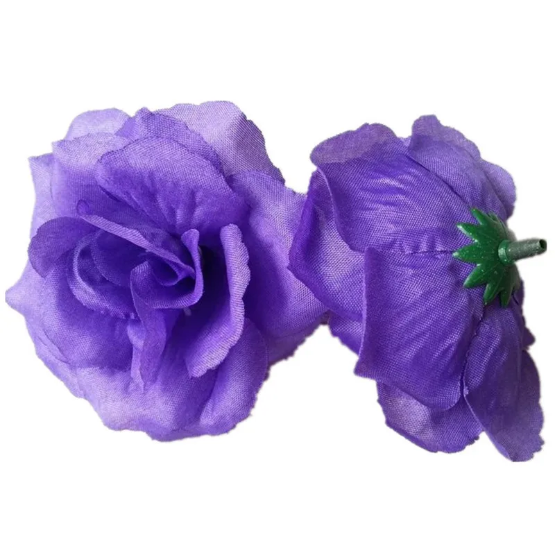 Elegant Gold Silk Rose Heads - Set of 12, Assorted Colors for DIY Wedding and Home Décor