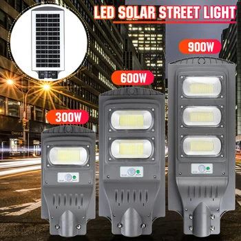 

300W 600W 900W LED Solar Street Light Outdoor Lighting Wall Light for Garden Yard Waterproof IP65 6V 2835SMD Radar Solar Lamp