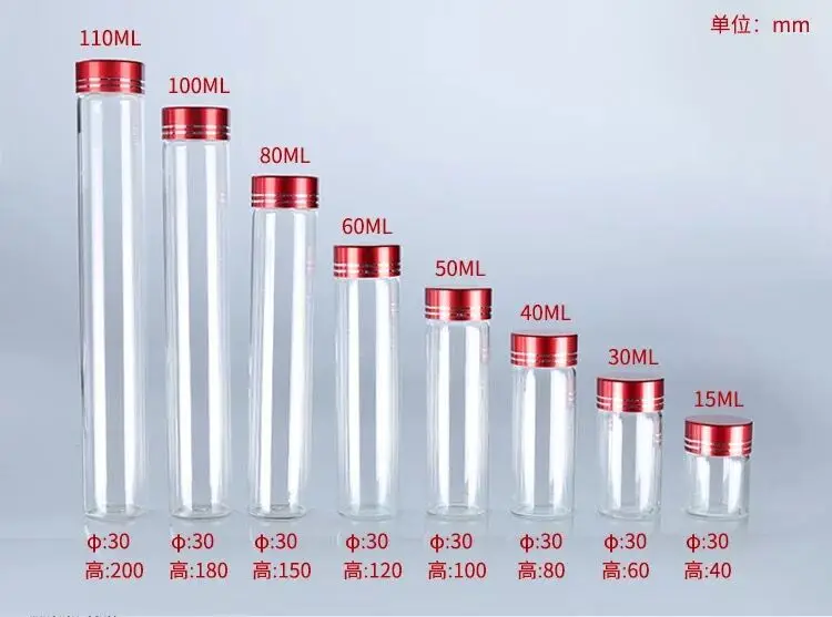 2 шт 15/30/40/50/60/80/100/110 мл Стекло бутылки Флаконы баночки с