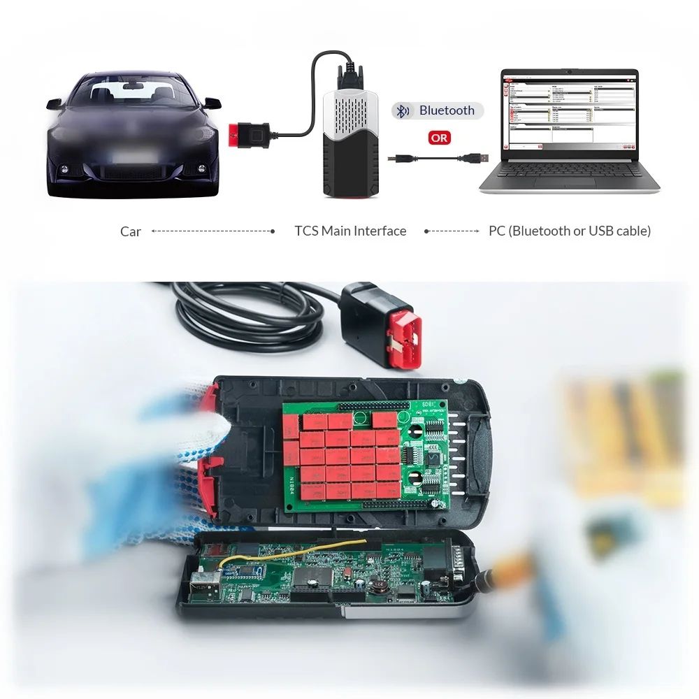 OBD сканер для delphi ds150e ds 150e для TCS vci с R3,00 Keygen Bluetooth obd2 автомобили Грузовики диагностический инструмент
