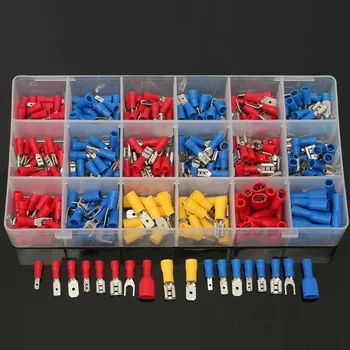 

Insulated Cable Connector Electrical Wire Assorted Crimp Spade Butt Ring Fork Set Ring Lugs Rolled Terminals Kit 280/300/330PCS