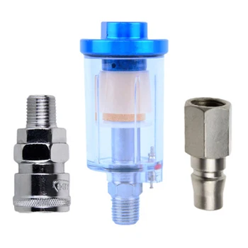 

Mini Air Pressure Regulator Gauge Spray Gun In Line Water Trap Air Filter Hot