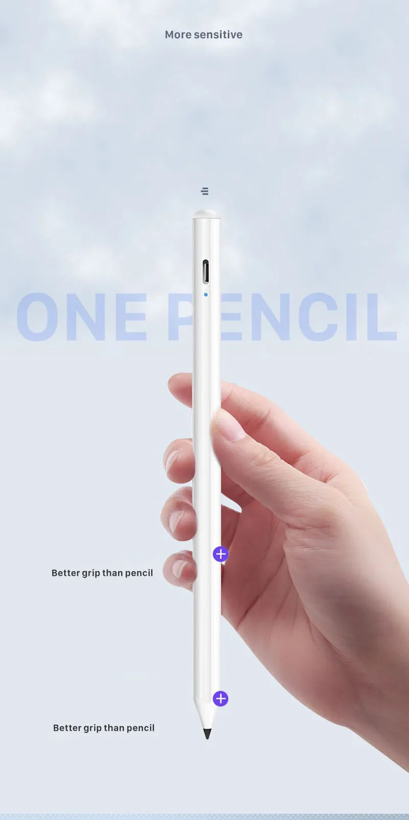 Многоцветная колоннар емкость карандаш стойкая ручка стилус для IPad для iPhone кисть Беспроводная зарядка стилус