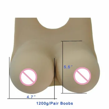 

1200g Suntan Realistic Silicone Fake Breast Forms Soft Boobs Skin Crossdresser Transgender Queen Transvestite Mastectomy Bra