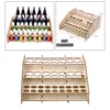 64 Pots Wooden Craft Paint Rack Miniatures Organizer Brush Paint Holder for DIY Art Painting Spraying Hobby Tools Bottle Shelf 2
