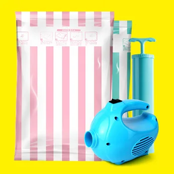 

High Quality 7pcs Thick Vacuum Compression Bag with Electric Pump Quilt Clothes Blanket Explosion-proof Dustproof Storage Bags