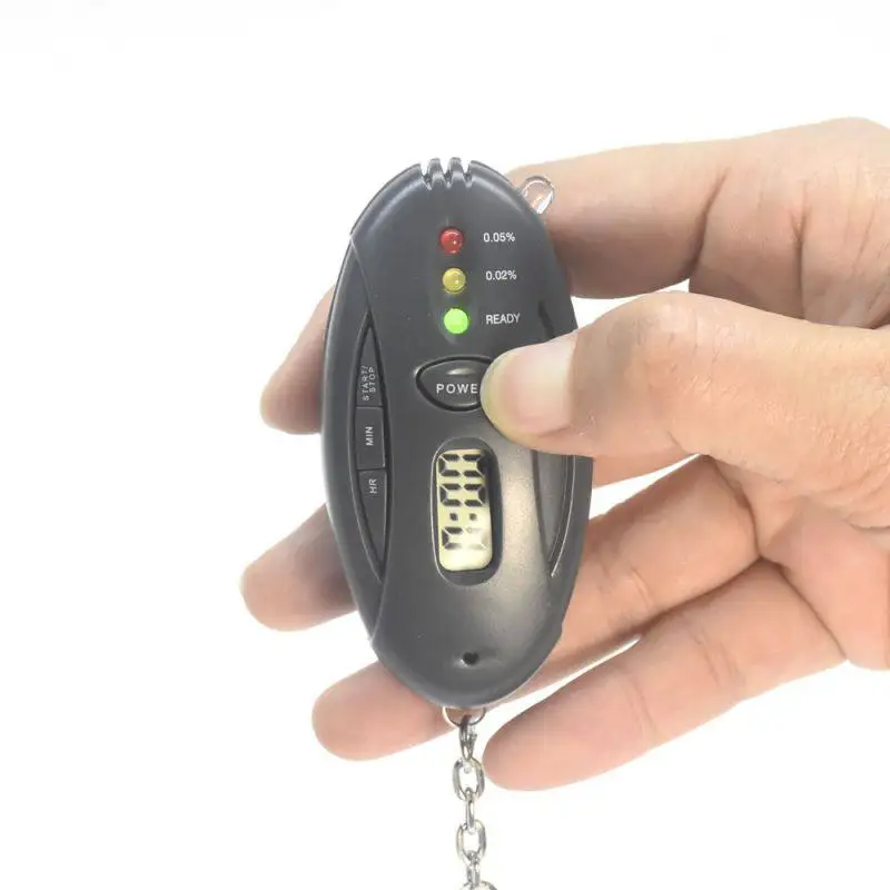 Автомобильный тестер алкоголя светодиодный мини-фонарик брелок для парковки гаджеты цифровой тестер на алкоголь с ЖК-дисплеем таймер