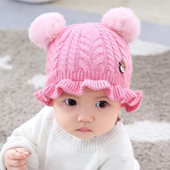 

Fashion Baby Hat Knitted Winter Caps Children Hat For Boys Girls Beanies Baby Cute Cotton Cap Warm Baby Hat