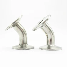 19mm 25mm 32mm 38mm 45mm 51mm 57mm 63mm 76mm 89 מ"מ 102mm OD 304 נירוסטה סניטרית טבעת הידוק מרפק מתאם צינור Fit Tri קלאמפ(China)