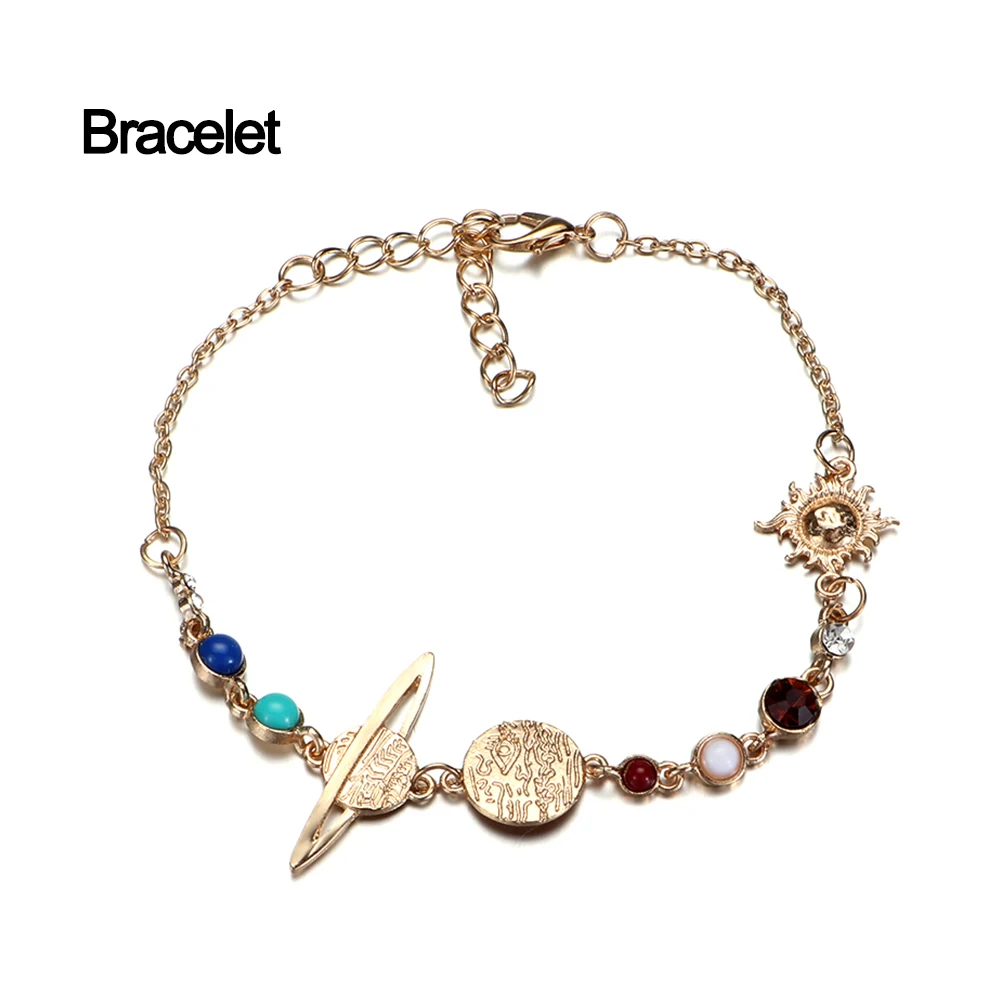 Женские браслеты в богемном стиле с золотистым камнем, бисер, планета, ножные браслеты, летнее пляжное украшение для лодыжки, ножной браслет, подарок - Окраска металла: Bracelet