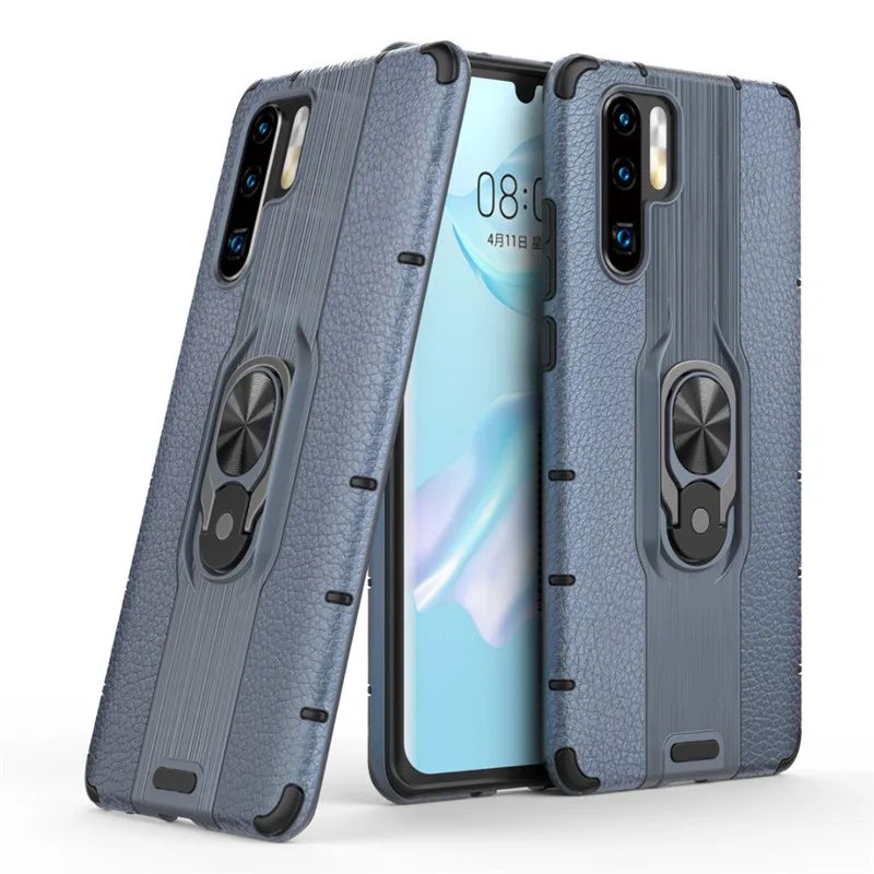 Противоударный кожаный чехол для телефона huawei P30 Pro, чехол для huawei mate 20 Lite p30 lite nova 4, чехлы для телефонов - Цвет: Blue