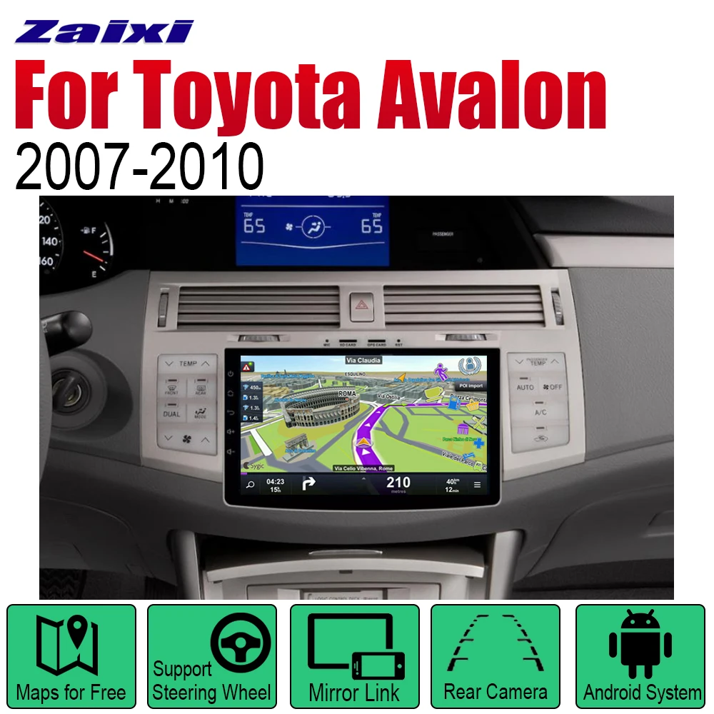 Автомагнитола 2 Din Android Автомобильный плеер для Toyota Avalon 2007 2008 2009 2010 GPS навигация BT Wi