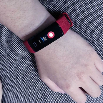

Temperature measurement bracelet bluetooth sports watch QQ push sleep monitoring remote photography 90mAh battery 16 languages