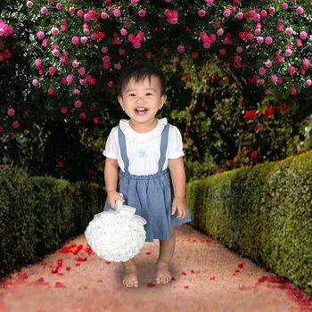 

WHISM 5x7 Feet Non-woven Fabric Acrylic Spray Painting Flower Theme Non-fading Photography Background Cloth