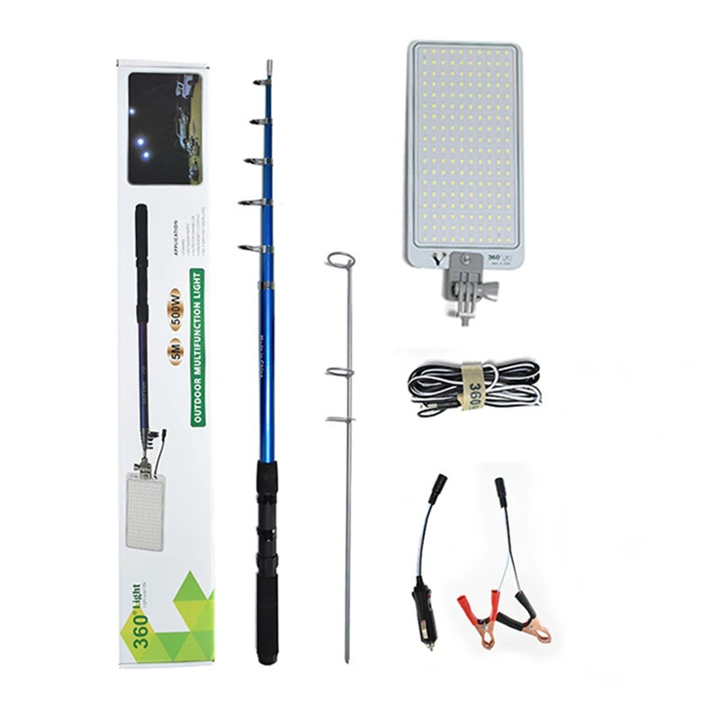 42W Portable Emergency lamp Work lamp 47W LED versatility off road lights rechargeable ip65 outdoors Road travel 4.5m telescopic rod - Цвет: 42W
