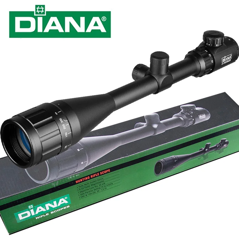 DIANA 6-24x50 AOE тактический прицел красный зеленый с подсветкой Прицел снайперской винтовки оптический прицел охотничьи прицелы