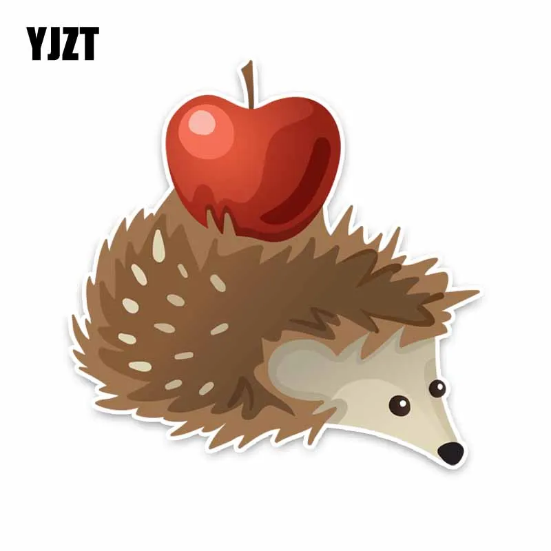 

YJZT 15CM*15CM Animal Hedgehog Fun PVC Car Window Sticker Decal C29-0177