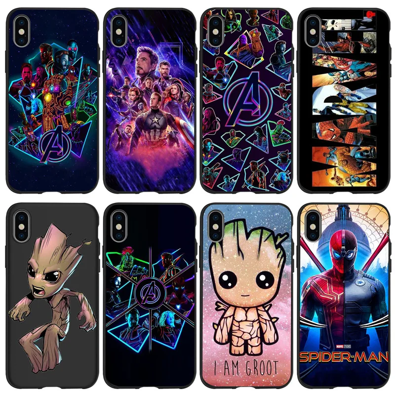 design phone shape superman iron man groot action case for iphone Movie Figures Toys | Игрушки и хобби