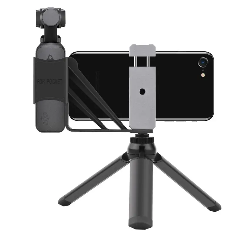 2# Foldable Phone Holder Adapter Clip Selfie Mount Metal Tripod for DJI Osmo Pocket Handheld Gimbal Camera Accessories