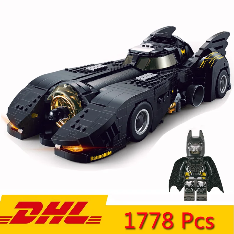 

DHL MOC Big Movie Series Bat Chariot Model 1788Pcs Building Blocks Compatible Legoeds Bricks Toy Gift