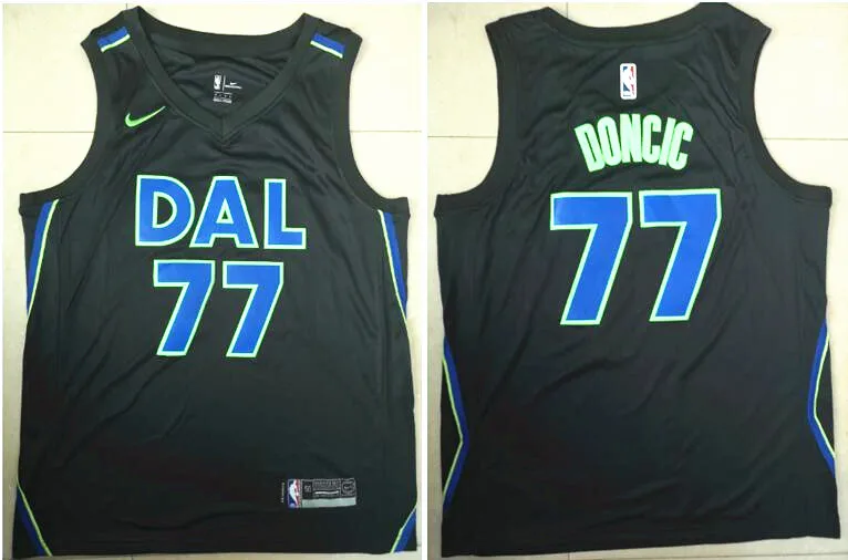 AS PICTURE Сшитые мужские баскетбольные майки Dallas Luka Doncic Dirk Nowitzki camiseta maillot - Цвет: AS PICTURE