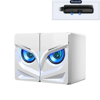 

USB Powered LED 3.5mm Wired Bluetooth Speaker for Computer Mobile Phone Tablet
