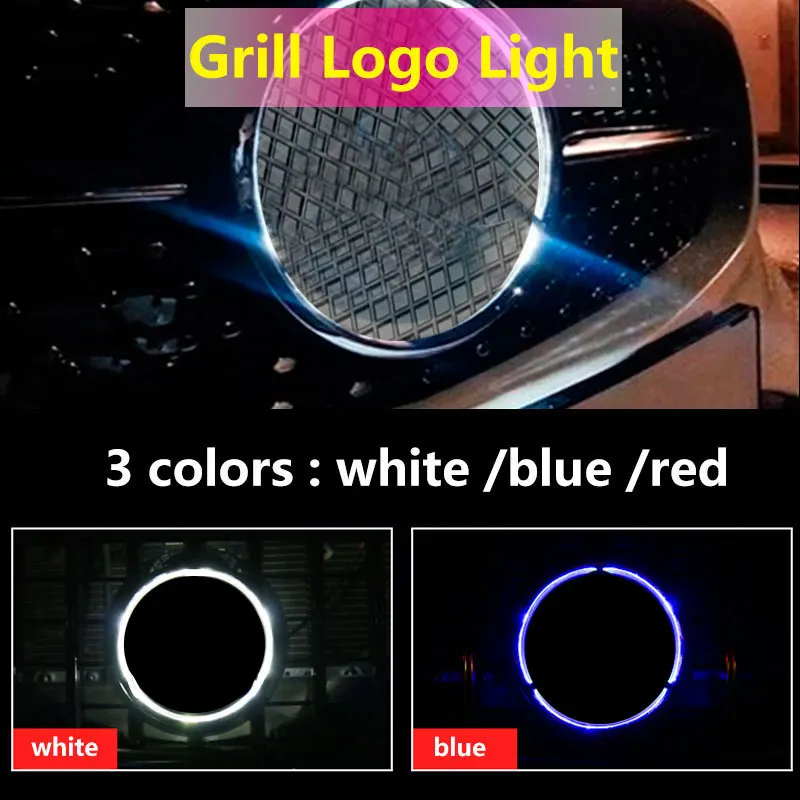 

Car Styling For Mercedes Benz led Grill logo Light Front emblem Badge light a W176 b W246 ml W166 gl X166 gla X156 Accessories