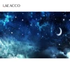 Laeacco Vinyl Background Blue Starry Shiny Star Science Fiction Space Party Baby Photography Backdrop Photocall Photo Studio ► Photo 2/6