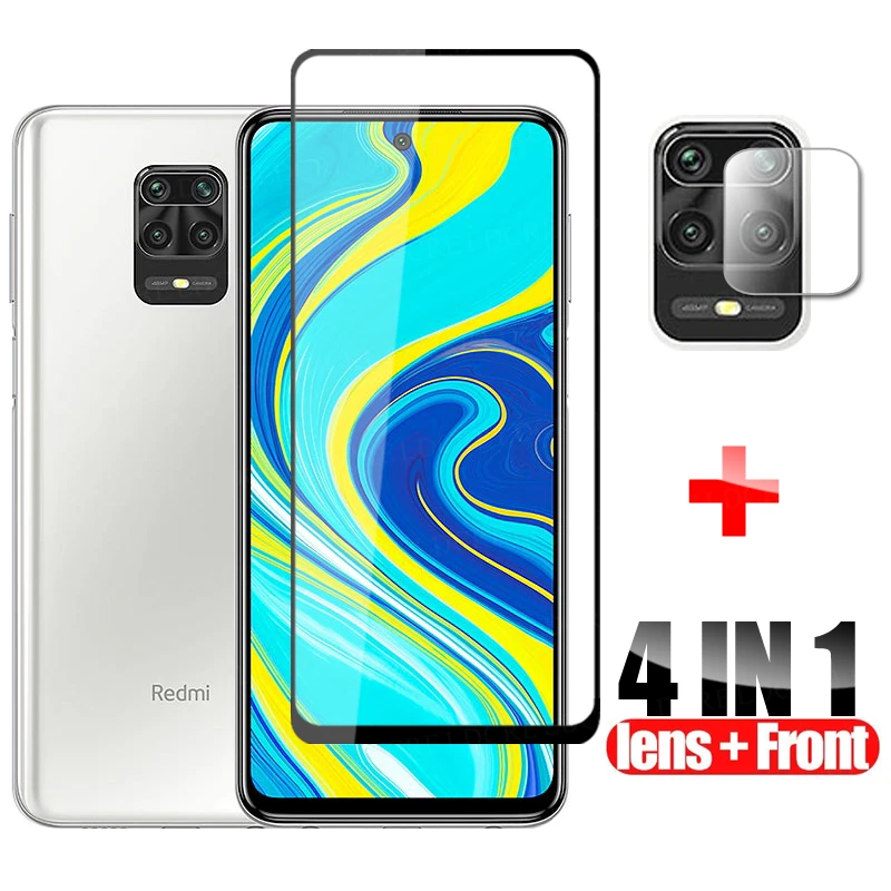 

protective glass on Redmi Note 9 Pro full cover tempered glass Redmi Note 9 Pro 9S 9T 10 10T screen protector camera lens glass