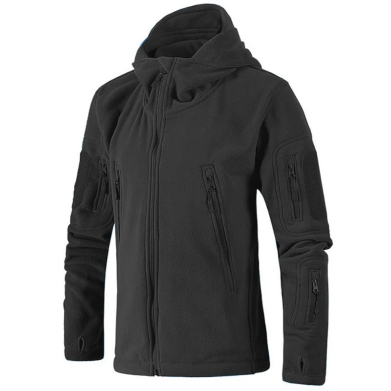 

Men Autumn Winter Jacket Soft Shell Fleece Antistatic sweatproof quick drying windproof Thermal Hiking Hoodie Jackets