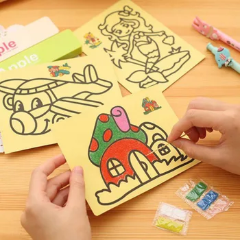 

10Pcs/Set DIY Colorful Sand Painting Pictures Drawing Toys For Children Kids Creative Art Crafts Sand Educational Toys Girl Gift