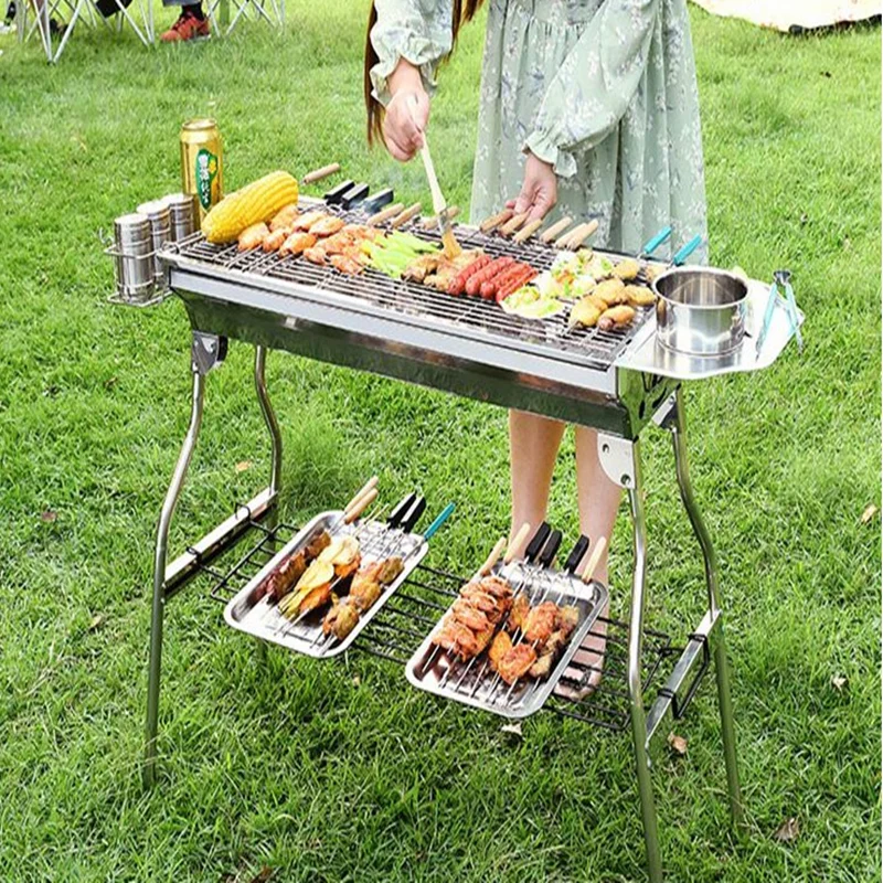 

Barbecue Grill Home Outdoor Charcoal Grill Thickening Field Large Grill Tool
