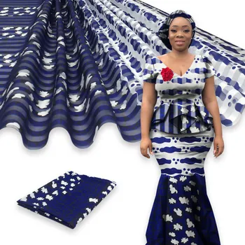 

Modal Stretch Satin Silk Fabric African Soft Wax Print Fabric 2 yard chiffon 4 yard audel modell Imitated Ankara Fabric