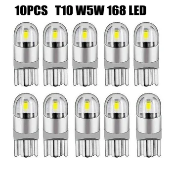 

Factory Direct Sale 10Pcs Car Interior Reading Light For T10 W5W 168 2 LED 6500K 12V DC White 2 SMD